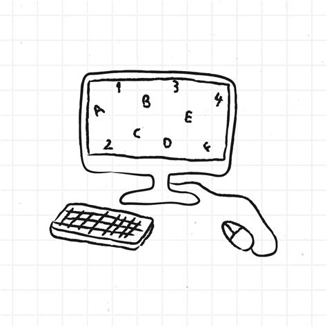 Computer Doodle Style Vector Free Vector Rawpixel