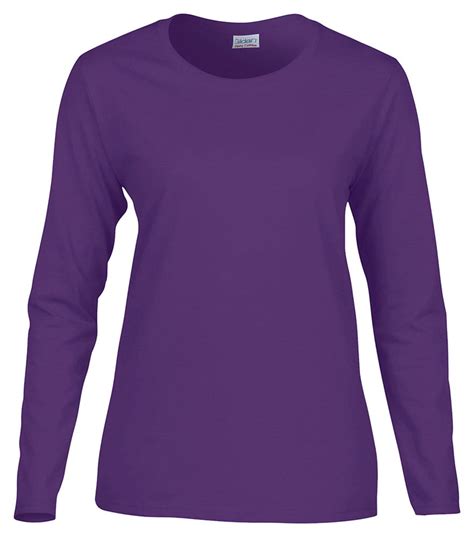 Gildan Gildan 5400l Womens Long Sleeve T Shirt Purple Small