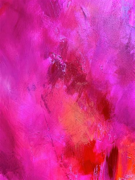 Abstract Painting Pink Abstract By Sukhpal Grewal Pink Abstract