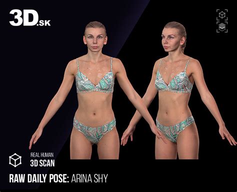 Cleaned A Pose Scan Arina Shy Underwear Flippednormals