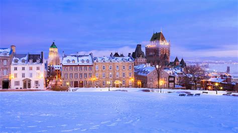 Saint Denis Street And Chateau Frontenac In Quebec City Bing