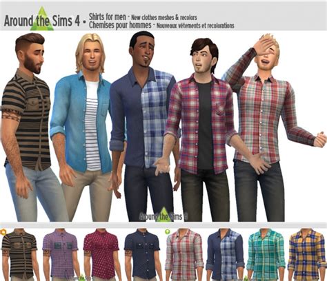 Shirts For Males By Sandy At Around The Sims 4 Sims 4 Updates