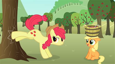 Safe Artist Agrol Apple Bloom Applejack Earth Pony Pony