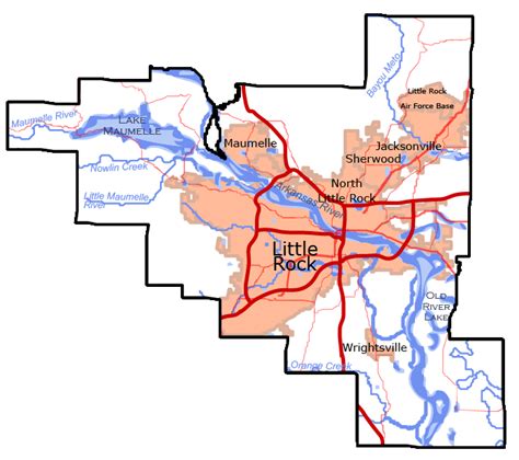 Pulaski County Arkansas Map