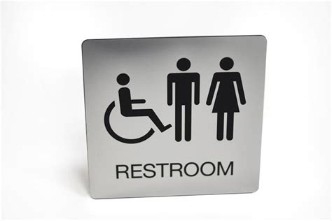 ada compliant accessible gender neutral restroom sign with 51 off
