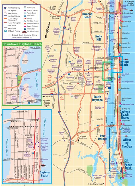 Daytona Beach Zip Code Map Tourist Map Of English