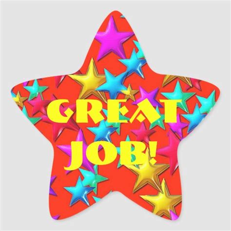 Great Job Star Sticker