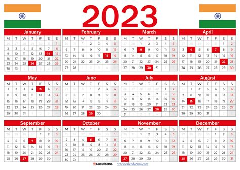 Calendar 2023 India With Holidays And Festivals Hindu Calendar 2023