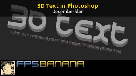 3d Text In Photoshop Gamebanana Tutorials