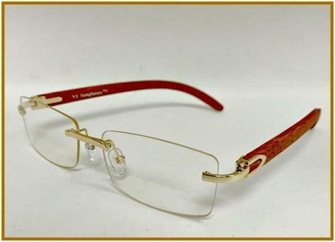 Herren Accessoires Men Classy Elegant Sophisticated Clear Lens Eye Glasses Gold And Wood Wooden