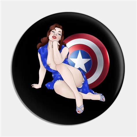 Peggy Carter Pinup Fan Art Captain America Pin Teepublic