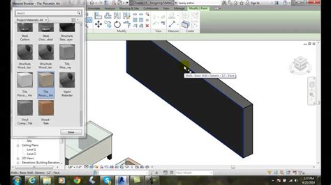 Revit 15 13 Assigning Materials To Faces Using The Paint Tool Youtube