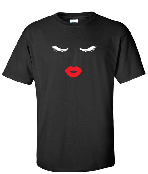 Sexy Women Eyes Lips Funny Logo Graphic T Shirt Supergraphictees