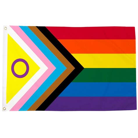 intersex progress pride flag 5ft x 3ft premium uk