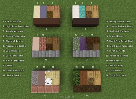 Some Building Palette Ideas Minecraft