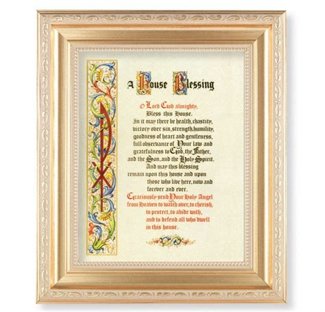 House Blessing Gold Framed Art - Buy Religious Catholic Store