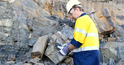 Mining Prospect Mineral Exploration Geologist Taking Field Rock Data