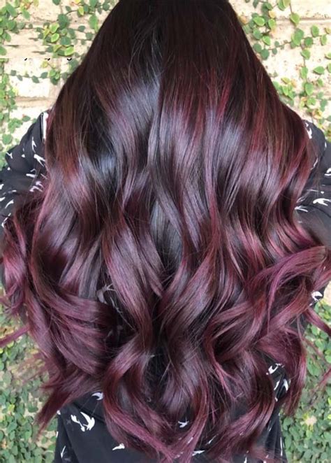 wine hair is the deep purple fall hair color allure plum hair color