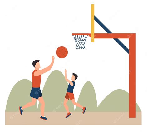 80 father and son playing basketball illustrations royalty free clip art library