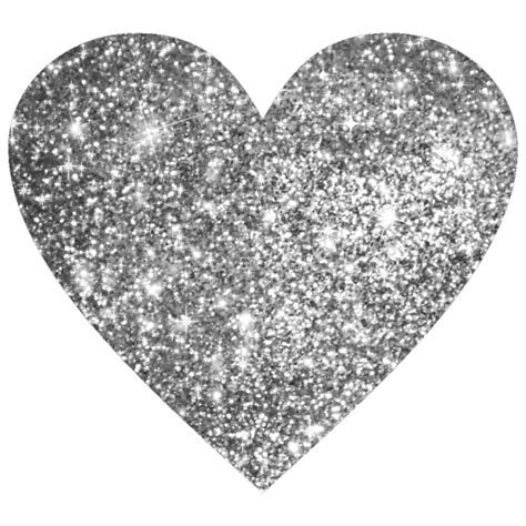 Silver Glitter Heart Png Png Image Collection