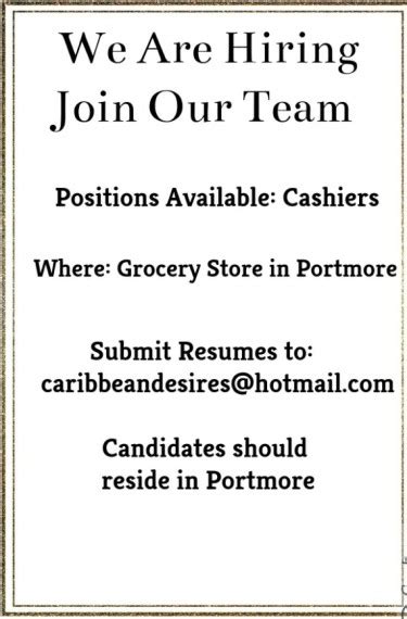 Now Hiring Cashiers In Portmore St Catherine Part Time Jobs