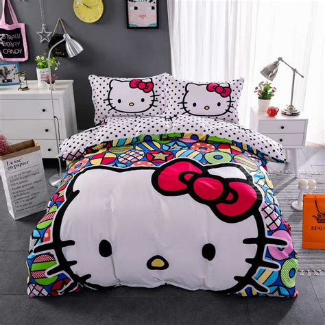 Hello Kitty Bed Set Teen Bedroom Sets Cat Bedroom Kids Bedding Sets