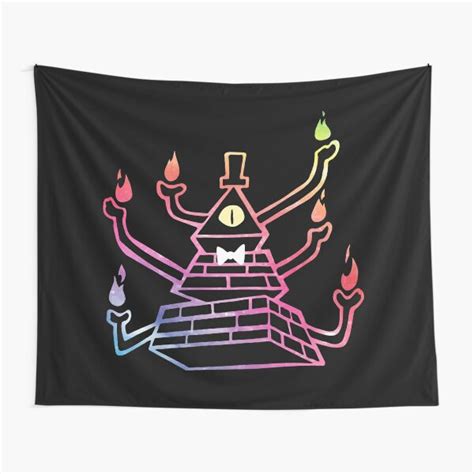 Six Armed Apocalypse Bill Cipher Color Tapestry By Skullnuku
