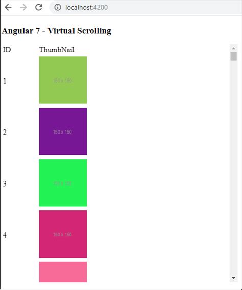 Angular7 Materialscdk Virtual Scrolling