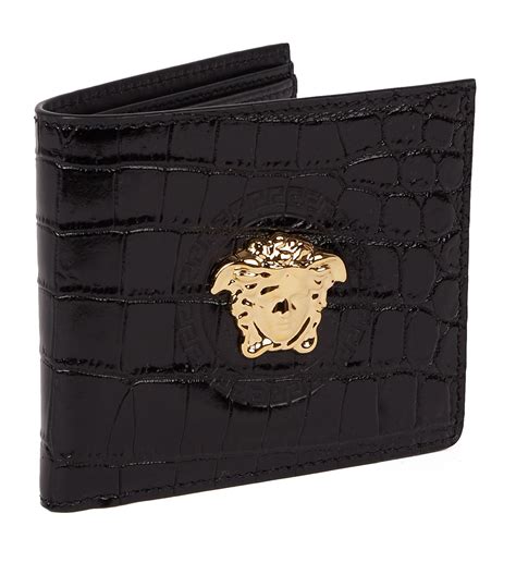 Versace Leather Embossed Medusa Wallet In Black For Men Lyst