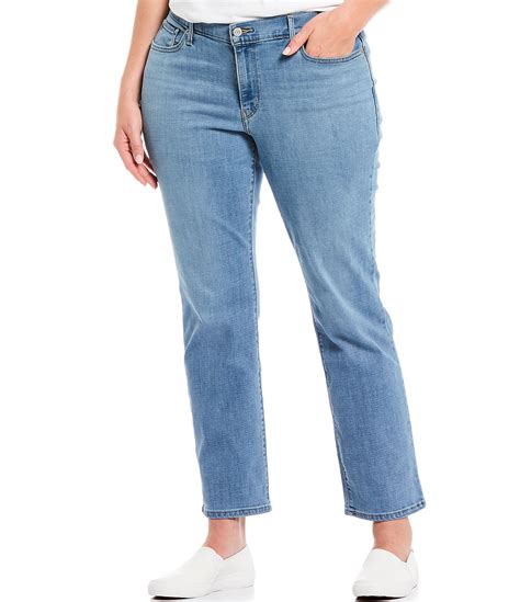 Levi S Plus Size Classic Mid Rise Straight Leg Stretch Denim Jeans