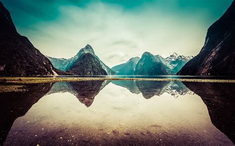 Milford Sound Mountain New Zealand South Island Southern Alps