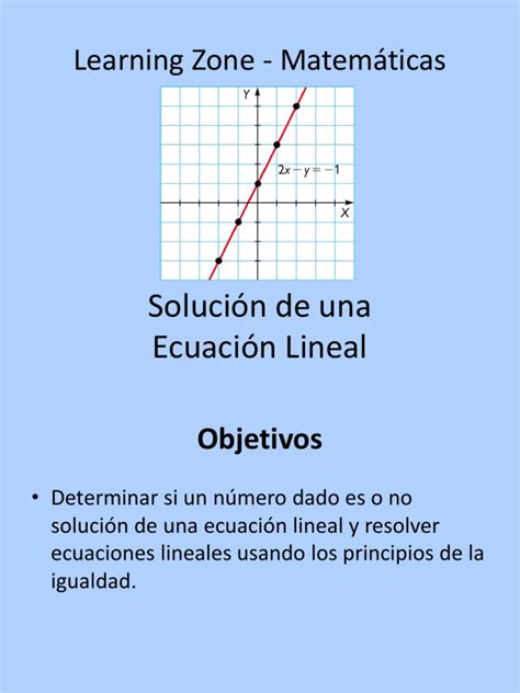 Solución De Una Ecuación Lineal