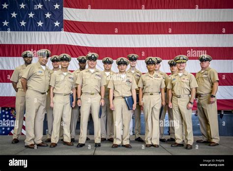 Norfolk Va June 15 2018 Newly Frocked Senior Petty Officers Pose