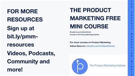 Free Mini Product Marketing Course