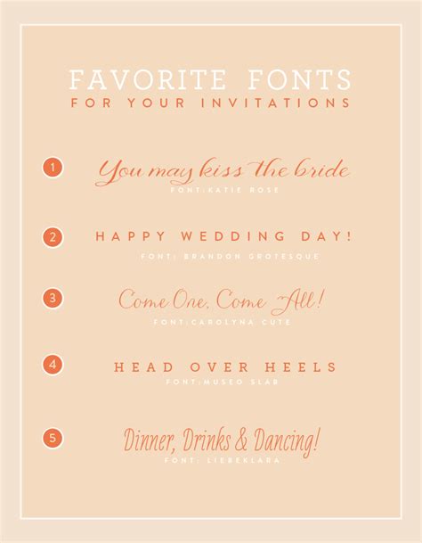 My Favorite Fonts For Your Wedding Invitations Favorite Fonts
