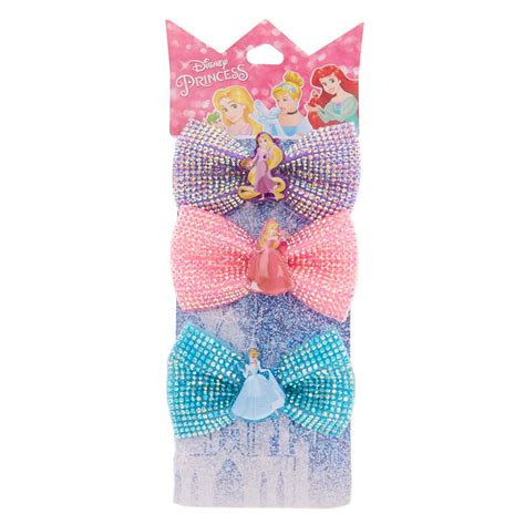©disney Princess Hair Bow Clips 3 Pack Claires
