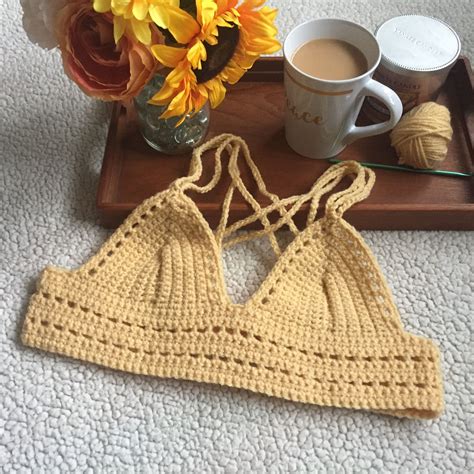 Bralette Free Pattern Once You Have The Bralette Knitted You Will Need To Sew The Straps To The