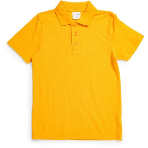 Brilliant Basics Kids Polo School Shirt 2 Pack Yellow Size 10 Big W
