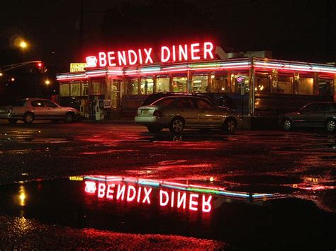 They say laughter is the best medic. Bendix Diner on a rainy night | American diner, Diner ...