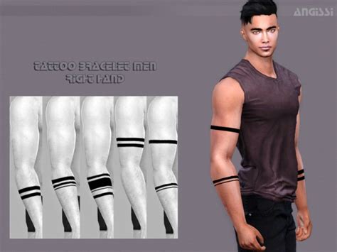 The Sims Resource Tattoo Bracelet Men Right Hand By Angissi • Sims 4