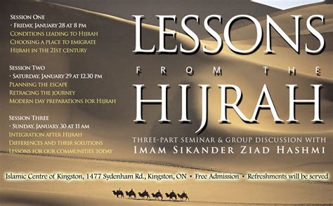 Event Lessons From The Hijrah Sikander Hashmi