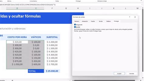 Bloquear Celdas Y Ocultar F Rmulas En Excel Youtube