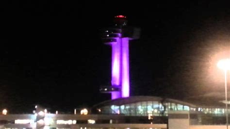 Jfk Control Tower Illunimated At Night By By Jonfromqueens Youtube