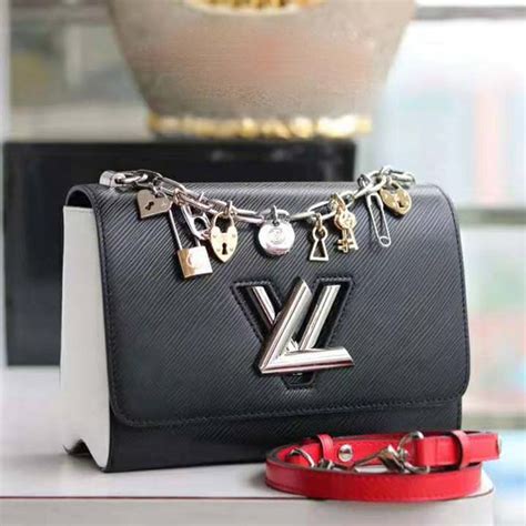 Louis Vuitton Lv Women Twist Mm Lv Love Lock Charms Handbag In Epi