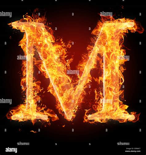 Letter M In Fire For More Words Fonts And Symbols See My Portfolio