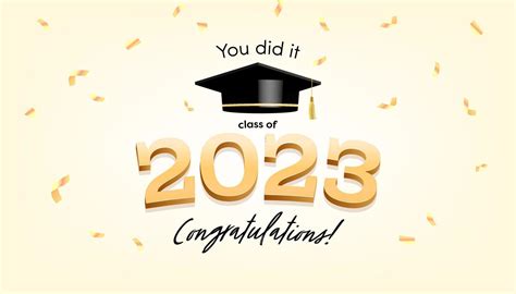 You Did It Graduation Ceremony Banner Class Of 2023 Congratulations Graduates Typography