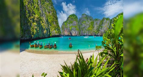 The Famous Maya Bay In Thailand Featured In Leonardo Dicaprios The