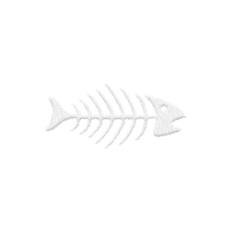 Fish Skeleton White Imperial Headwear