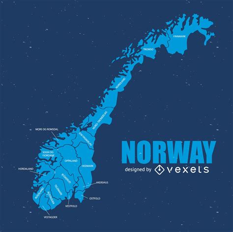 Descarga Vector De Mapa De Noruega