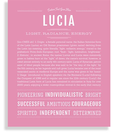 Lucia Name Art Print